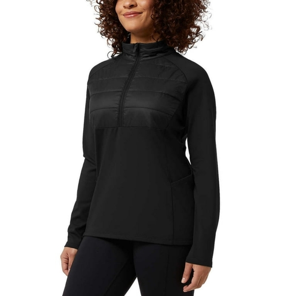 32 Degrees Women's Half Zip Fleece Lined Stretch Comfort Sweatshirt Active Top - Picture 5 of 10